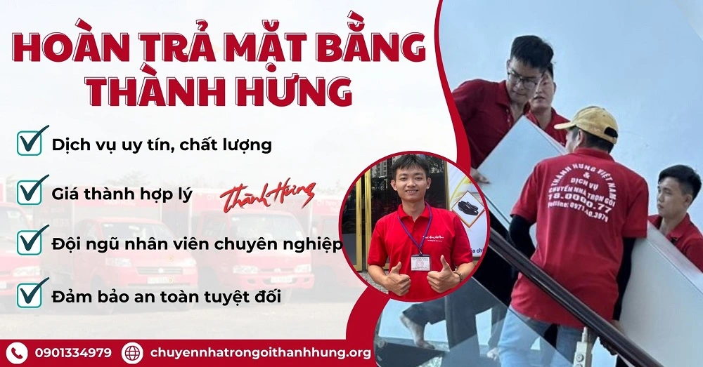 Hãy đến với Thành Hưng để trải nghiệm dịch vụ hoàn trả mặt bằng uy tín, chất lượng, đáp ứng theo yêu cầu của bạn.