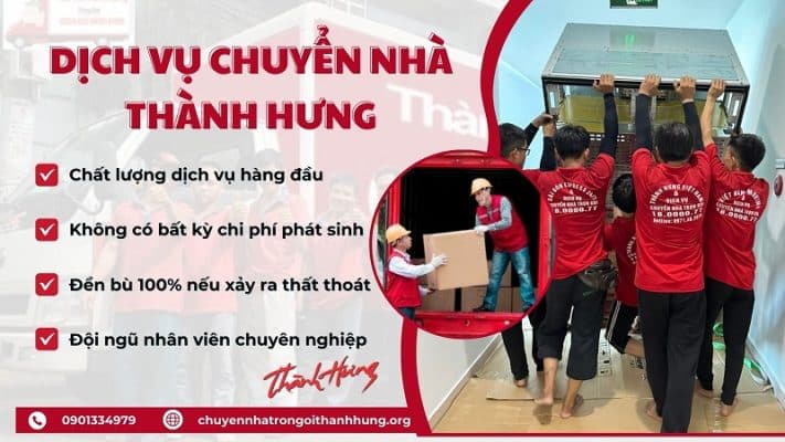 Dịch vụ chuyển nhà Thành Hưng xin cam kết mang đến trải nghiệm tốt nhất cho Quý khách hàng khi sử dụng dịch vụ của chúng tôi.