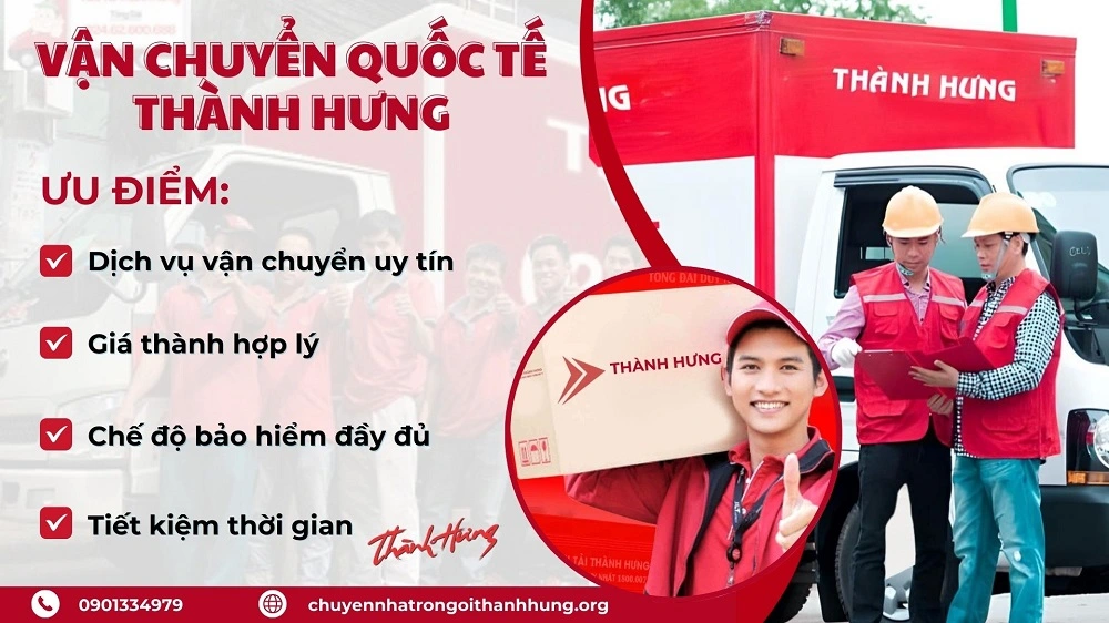 Dịch vụ vận chuyển quốc tế của Thành Hưng đảm bảo an toàn giúp khách hàng tiết kiệm thời gian.